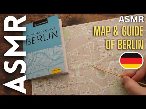 ASMR Travel Guide & Map of Berlin, Germany 🇩🇪 (soft spoken, map tracing, paper sounds)