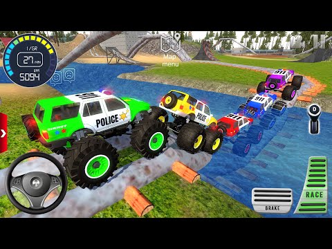 Impossible Monster Truck Mega Ramp Driving #4 - Police Car Extreme Stunts - Android Gameplay [FHD]