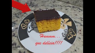 Bolo de cenoura com casquinha de chocolate!!!!! Fácil e delicioso!!!!