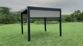 OUTFLEXX Pergola, anthrazit matt, Aluminium, 400x300x248 cm, kurbelbar
