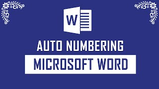How to Add Auto Numbers on Word Document Table