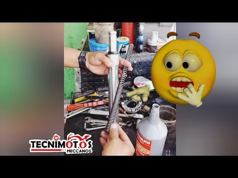 las barras de la moto no amortiguan están muy duras. (resortes perdieron la tencion)