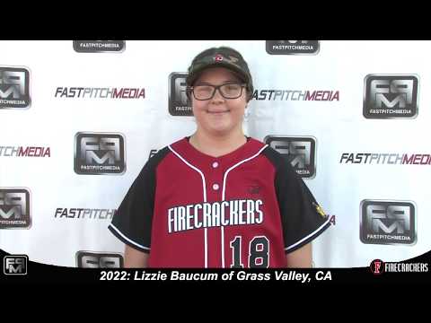 2022 Lizzie Baucum Pitcher and First Base Softball Skills Video - Norcal Firecrackers