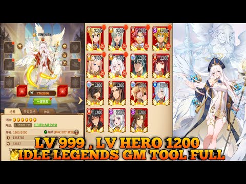 Update New Hero SP Idle Legends Gm Tools Full CN - LV Hero 1200 , Game Private Server