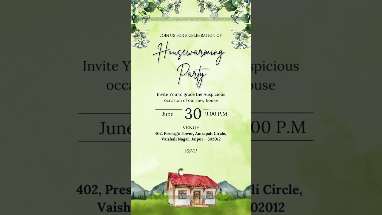 Sacred Kalash Housewarming Invite