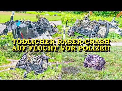 +++ FLUCHT VOR POLIZEI ENDET IN TÖDLICHEM RASER-CRASH +++ Schreckliche Zerstörung auf Bundesstraße