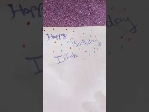happy birthday 🎂 iffah #drawing