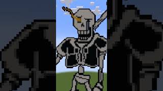 Disbelief Papyrus Phase1 Pixel Art😊😊　　　　　　#shorts #minecraft #pixelart