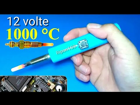 How to make soldering iron using 12v glow plug | Ripon150
