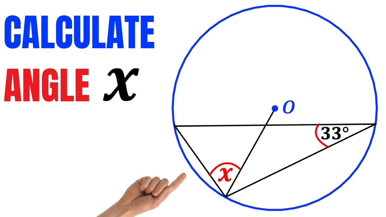 Find the angle X in the Circle | Learn how to Solve this Tricky Geometry problem Quickly