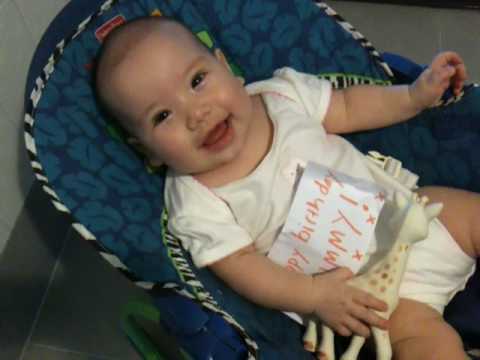 Isadora wishes Mum a happy birthday