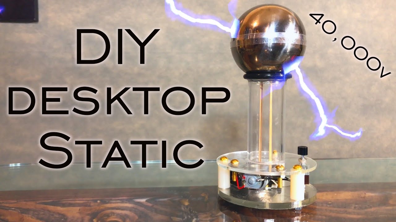 DIY 40000 volt Van Der Graaff (battery powered)