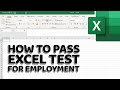How to Pass Excel Assessment Test For Job Applications - Step by Step Tutorial with XLSX work files