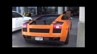 Lamborghini Gallardos Being Valet Parked- Startups + Small Revs