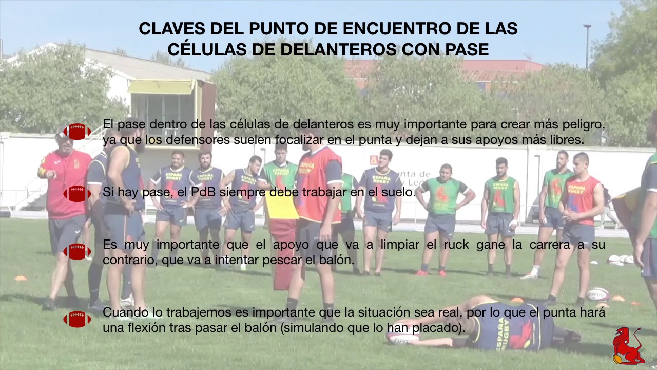 Punto de encuentro células delanteros con pase