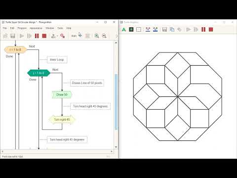 Turtle Graphics 3d Square Illusion Flowgorithm Easy Coding Languages Auto Code Generation