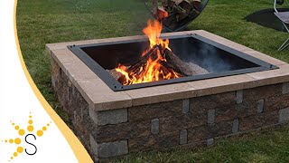 Sunnydaze Heavy-Duty Steel Square Fire Pit Insert - Size Options - KF-SHDFPR36