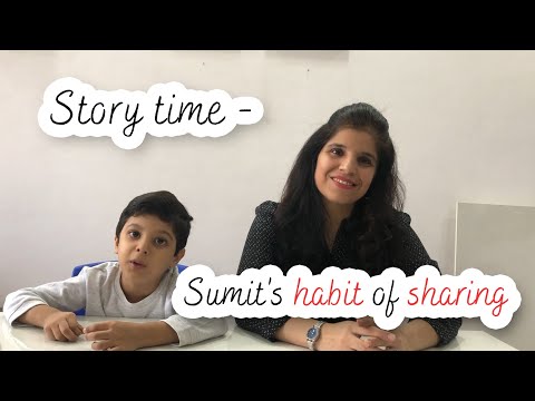 Moral stories for kids @growing up with Nihit | Sumit's habit of sharing
