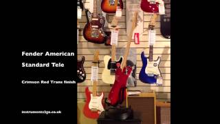 Video thumbnail for Fender American Standard Telecaster Crimson Red Transparent 360° View by A&C Hamilton Musical Instruments