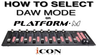 How to Select DAW Mode on Platform M Without the Optional Platform D LCD Display