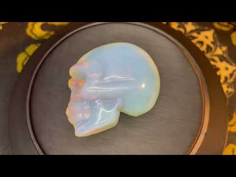 Opal Skull Natural Crystal Precious Stone Feng Shui Gemstone Goth Wiccan Satanic Occult Magic Ritual