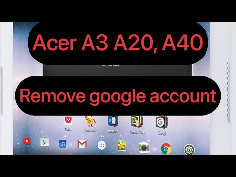 Acer A3 A40 remove google account || A3 A20 frp remove | how remove acer tab google account