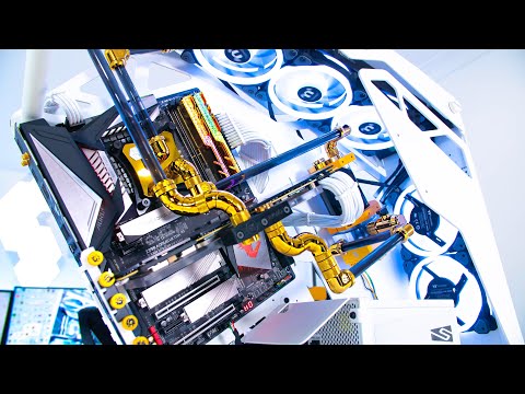 $4500 Ultimate High End Water Cooled Gaming PC Build | Crazy Time Lapse