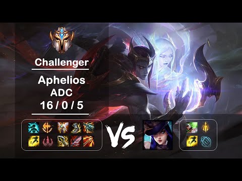 [4K] KR Challenger ADC Aphelios vs Caitlyn Ep.1546