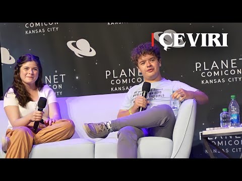 Gaten Matarazzo and Gabriella Pizzolo at Planet Comicon 2021! Turkish Subtitles