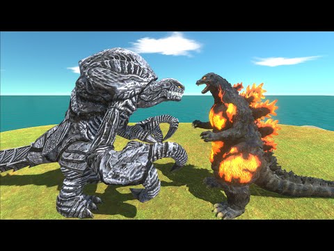 GODZILLA BURNING VS ORGA WHO WILL WIN AT THE ARENA - Animal Revolt Battle Simulator