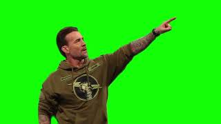 CM Punk pointing green screen