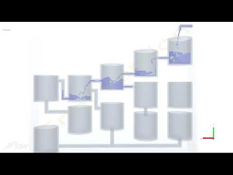 12 Tanks Puzzle Simulation - Water