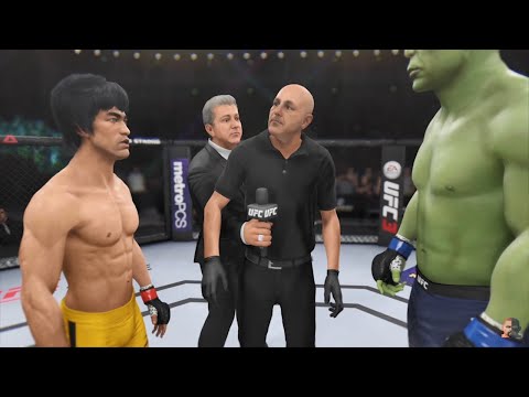 BRUCE LEE VS HULK 2K18 UNBELIEVABLE WAR!!! | EA Sports UFC 3