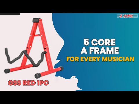 5 Core Guitar Stand A Frame w Soft Foam Arm Non Slip Rubber for Acoustic Electric Bass Ukulele image 17