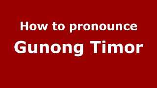 How to pronounce Gunong Timor