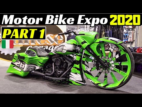 Motor Bike Expo 2020 Highlights Part 1/3 - Verona, Italy - Customs, Choppers, Cafè-Racers & More!