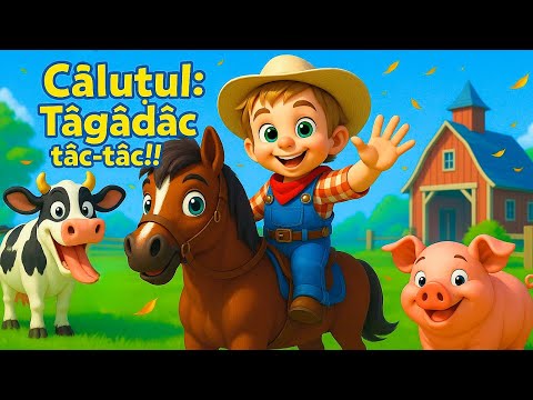 Tâgâdâc tâc-tâc — Băiețelul mergea pe căluț 🤠🐴 Sunetele animalelor de la fermă pentru copii 🐷🐮🎵