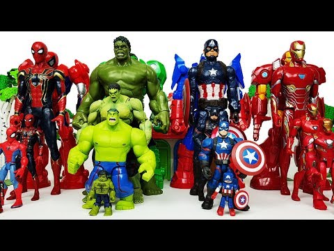 Avengers Bigger & Smaller Transformation! Thor's Storm Breaker! Go~! Iron Man, Spider-Man, Hulk