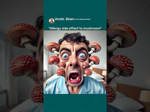 Mr bean testing special Mushroom face cleanser! Ai No Brainer #aiart #aicomedy #chatgptart #mrbean