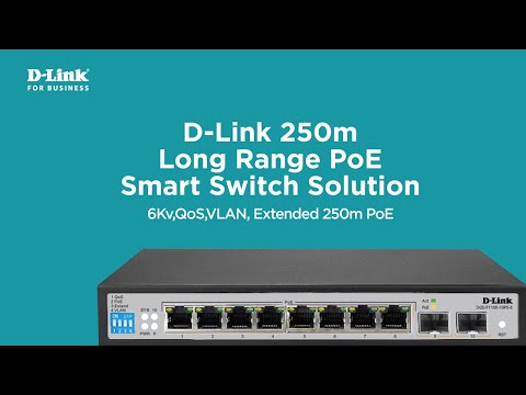 D-Link 8GE PoE+ 2GE Uplink 250m PoE Unmanaged Switches