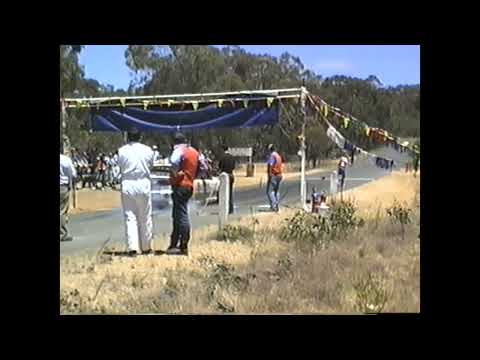 John Faulkner's Holden V8 Supercar tackles the 1998 Golden Mile Hillclimb at Ararat