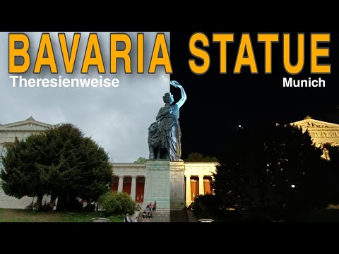 Bavaria Statue Munich | Lady Bavaria Of The Theresienweise | Day and Night view