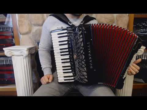 SCANAIRJRHBK - Black Scandalli Air Junior Piano Accordion LMMH 34 72 $3999