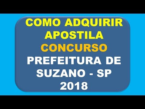 Baixar Apostila Concurso Prefeitura Suzano - SP 2018