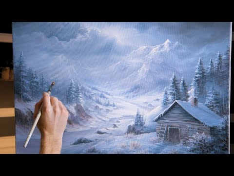 Mountain Village - Landscape oil painting - Paint with Kevin