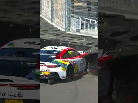 HUGE CRASH into the barrier! 🫣