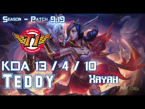SKT T1 Teddy XAYAH vs KAI'SA ADC - Patch 9.19 KR Ranked