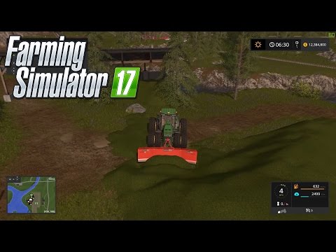 Farming Simulator 17 Making a Huge Grass Pile on Goldcrest Valley Episode 3
