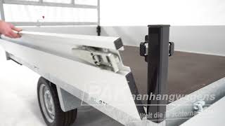 Proline Plateauwagen enkelas 251x155cm 1450kg video