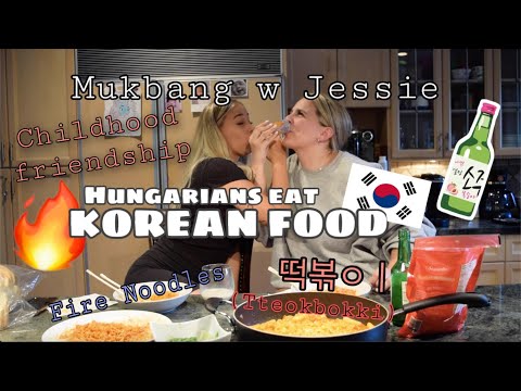 MUKBANG with JESS - 🇭🇺 Hungarians eat 🔥 SPICY KOREAN🇰🇷 FOOD🔥 🥵  (magyar felirattal)